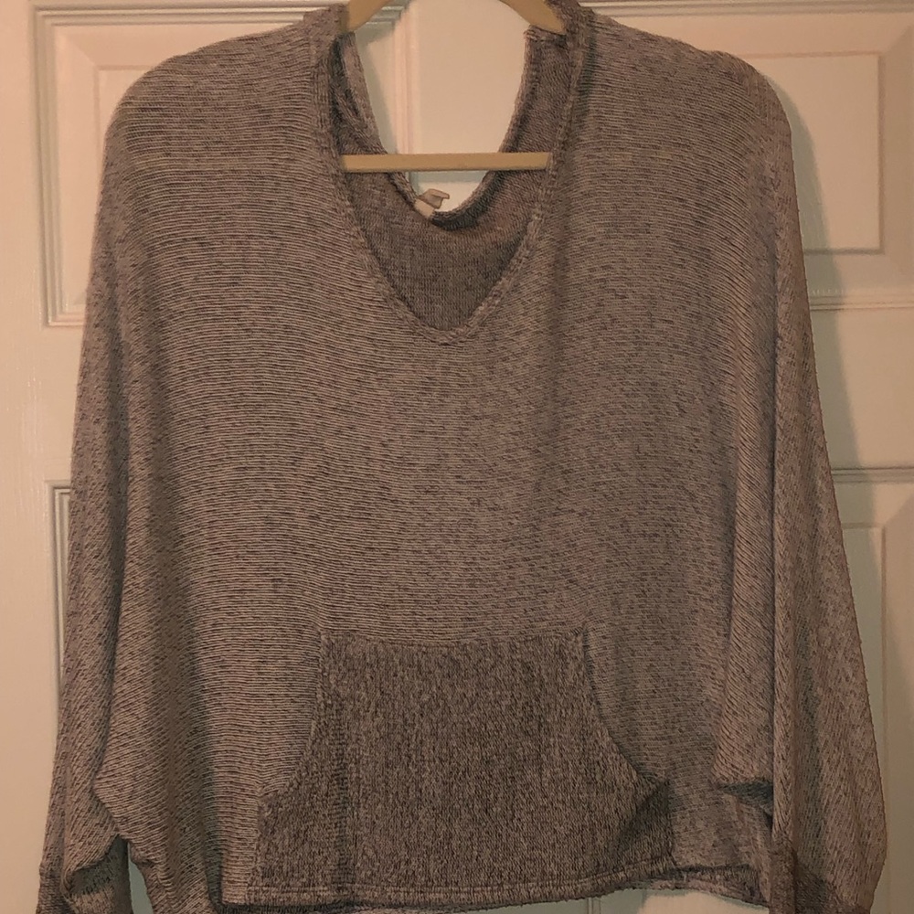 Mind Code crop dolman hooded sweater, szXL